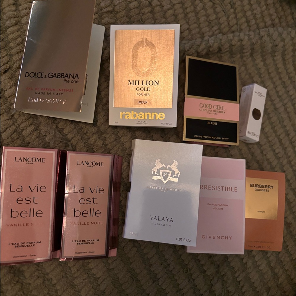 Variety of top line perfume samples 9 total